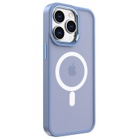 Чехол пластиковый Magsafe для iPhone 14 (голубой)